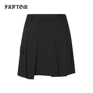 [팬텀] 여성 언발란스 플리츠 큐롯스커트