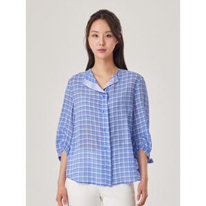 [조이너스]윙카라 체크 7부 블라우스_JACU5-WRC260