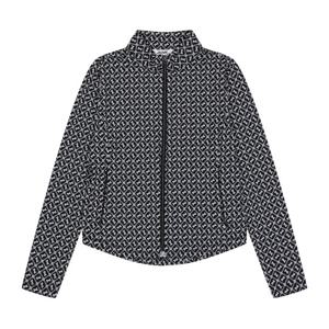 [볼빅어패럴] 여성 골프 로고패턴 슬림핏 냉감 풀집업점퍼 VLMTP491_BK