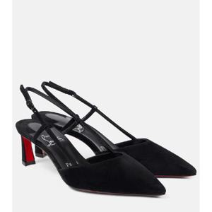 크리스찬루부탱 Condoroline 55 스웨이드 슬링백 펌프스 P00992596