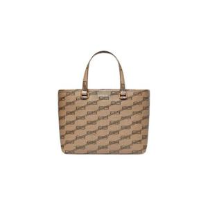 발렌시아가 시그니쳐 스몰 이스트 웨스트 쇼퍼백 BB 모노그램 코티드 캔버스 베이지 702699210DH2762