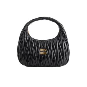 미우 미우 완더 마테라쎄 나파 레더 호보백 블랙 5BC153-N88-F0002