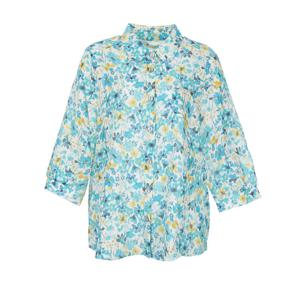 [몬테밀라노]플라워 나염 아사면 카라블라우스 QL506B1638A