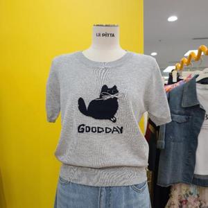 르피타 DP01 고양이반팔니트 L252BSW504