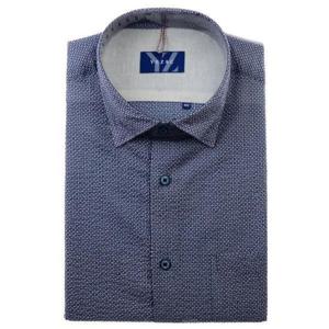 [예작]YJEMUA657_밑단일자 코튼서커 프린트 일반핏반소매