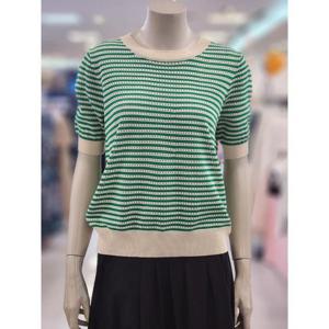 SOUP 세이브존07 컬러 펀칭 배색 반팔니트 SB4SK36