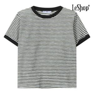 르샵  라인 배색 스트라이프 반팔 티셔츠 (BP5TS015A)