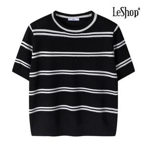 르샵  시크 스트라이프 썸머 반팔 니트 (BP5KP001A)