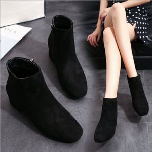 223 스웨이드 앵글부츠 여성부츠 굽낮은 부츠 부츠 여성부츠