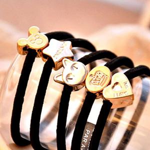 헤어끈 100ea 묶음세트 헤어고무줄 헤어핀 메탈헤어끈