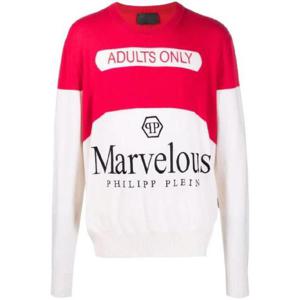 26 SS 필립플레인 로고 프린트 캐시미어 스웨터 AAACMKO1054PKN002N TP432135677