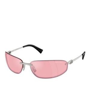 미우미우 림리스 프레임 핑크 렌즈 쉴드 선글라스 MUA50S 1BC70