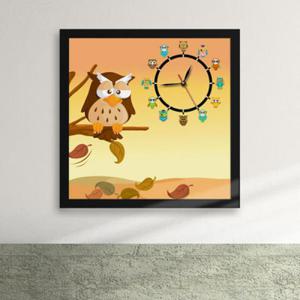 아트박스/꾸밈 cz017-부엉이 할아버지 액자시계_디자인액자시계