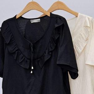 블라우스 브라우스 셔츠 빅사이즈 에비뉴프릴리본 406S242S 여성