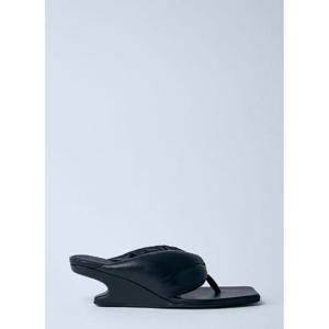 26 SS 릭오웬스 여성 가죽 끈 웨지 샌들  ric0259019blk