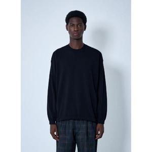 26 SS 꼼데가르송 남성 로고 프린트 면 스웨터  cdh0160006blk