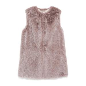 에르노 그레이 인조 퍼 슬리브리스 베스트 GC00065DR 126274400