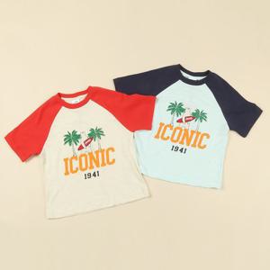 [지프 키즈]MARIOKN2TSU223 야자수 곰 나글란 티셔츠