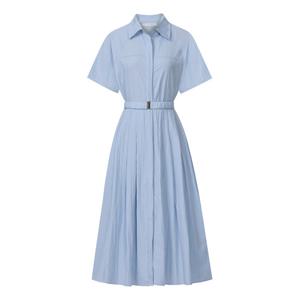 [포커스]셔츠 핏 플리츠 롱 원피스 PBINF5M1OP4041