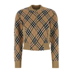 버버리 체크 패턴 집업 가디건 8110607 C1309