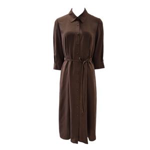 [비지트인뉴욕]턱장식 벨티드 셔츠 원피스 VB7OP70