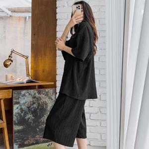 [리빌모아]남여공용 오픈 카라 플리츠 상하 세트 5C-SETH-Q057-