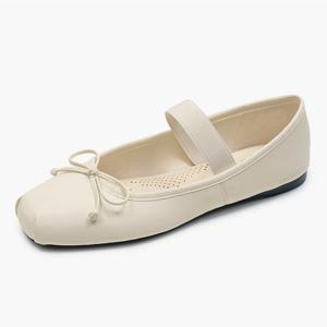 ODETTE 여성 플랫슈즈 리본장식 메리제인 아이보리 K2815030RA-W