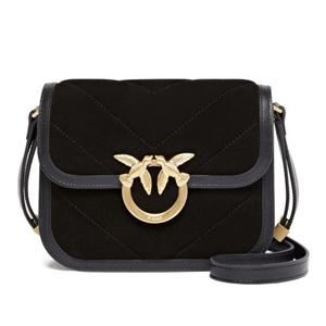 핀코 블랙 레더 폴드오버 크로스바디 백 104297 A2JHZ99V