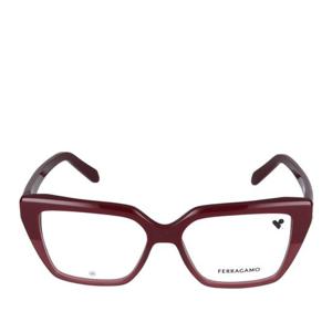 페라가모 버건디 렉탱귤러 볼드 프레임 안경테 SF2971 601