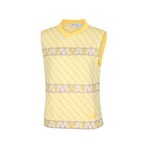 [와이드앵글]여성 CO 체커보드 루즈핏 브이넥 베스트 WWP24K75Y4