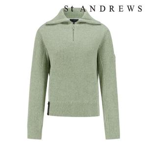 [세인트앤드류스]여성 별 심볼 투톤 하프집업 니트 (821D4SR303MT)