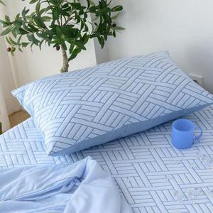 해피니 베개커버 엘리오 듀라론 3중직 냉감베개커버 지퍼형 50x70 (블루)
