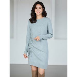 [조이너스]라운드넥 옆셔링 니트원피스_JAAW1-CSO200