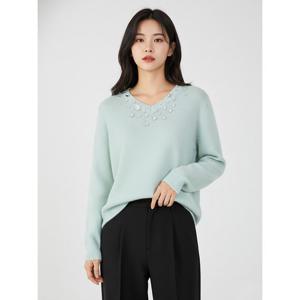 [조이너스]브이넥 큐빅 포인트 니트_JAAW1-CSL240