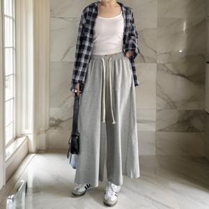 [다잇템]여자 밴딩스트링 넓은 트랙수트 팬츠