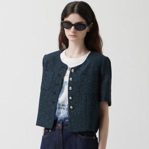 [쥬크]메탈 라운드 숏 자켓 Z253MSF005