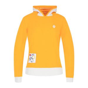 여성 부클 배색 후드 스웨터_BGCWSW704YE