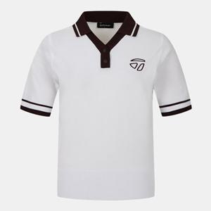 [테일러메이드] 어패럴 골프 웨어 25 F W TWSYO7121 101 여성 반팔 카라 스웨터 니트 티셔츠