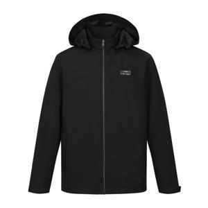 [핑] 남성 후드 탈부착 솔리드 집업 점퍼 111E3JP001_BK