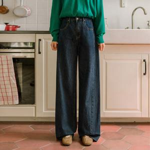 [GS단독-저스트원] 커버핏 사선절개 와이드진(숏/기본/롱)