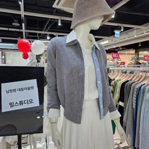 밀스튜디오 DP02 카라 스트라이프 포인트 가디건 LR9CDS106,206