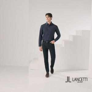 [란체티]MARIO24FW 컴포터블 네이비 셔츠 LWFH003NA