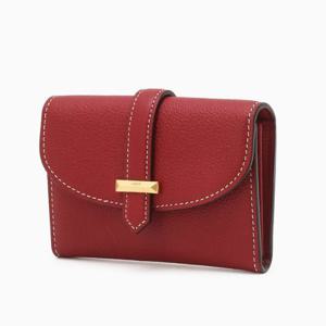 [헤지스ACC] [H-BAR] 레드 바장식 가죽 카드지갑 HIHO5F271R2