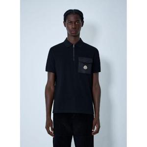 26 SS 몽클레어 남성 로고 모티프 폴로 셔츠 mon0162009blk