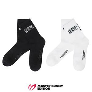 [마스터바니에디션] (411E3SC102) 남성 로고 자카드 논슬립 중목 양말