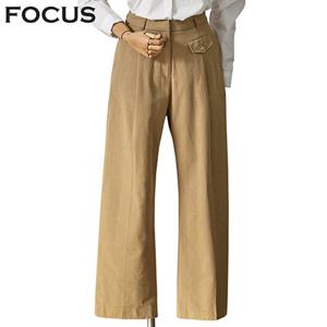 [포커스]FOCUS 코튼와이드핀턱팬츠_FW3J7PT0181