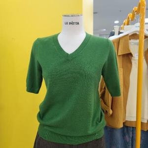 르피타 DP01 브이넥 반소매니트티 L253BSW956