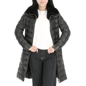 로고 플레이트 PI0650DIC M05 12017Z 9300 에르노 ELISA 엘리사 여성 퍼 구스다운 롱패딩 점퍼 자켓