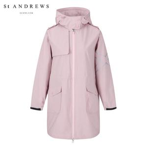 [세인트앤드류스] 여성 패커블 체크 후드 레인 점퍼