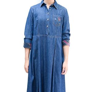 [비꼴리끄(여성)]데님 앞뒤 언발란스 원피스 B244DO2120